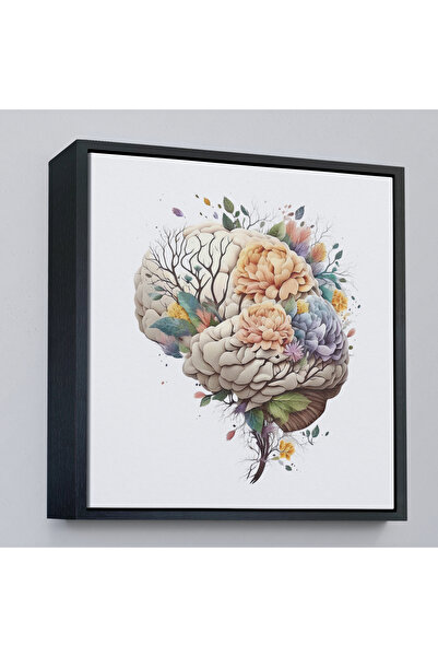 Oxyteez Tablou fantastic al creierului uman cu rame din lemn - Cadou Spitalul...