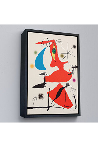 Oxyteez Joan Miro cu cadru din lemn - Pictură abstractă surreală-7365