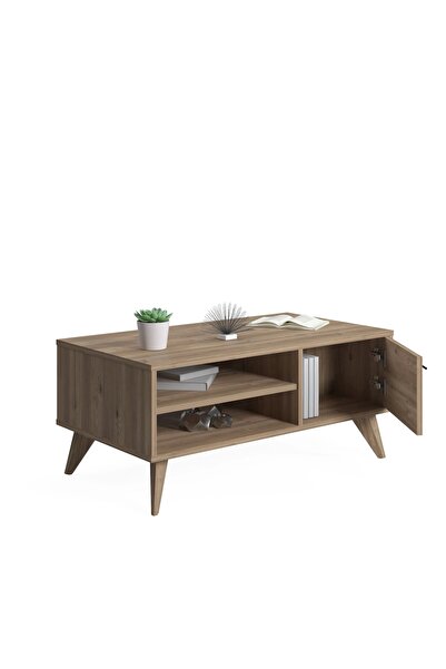 Ruum Store By Doğtaş Lika Kapaklı Raflı Orta Sehpa Çift Yönlü Kullanım Meşe