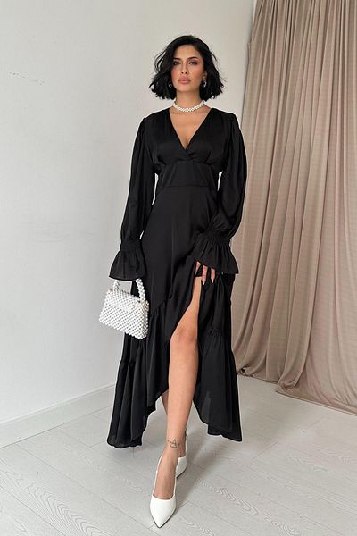 Elbee Fashion Woman Rochie asimetrică adunată