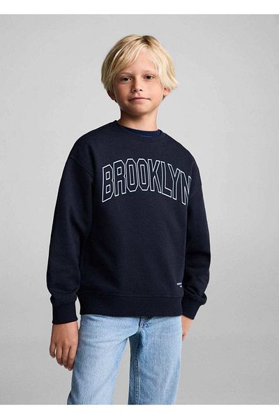 MANGO Kids Patterned cotton sweatshirt