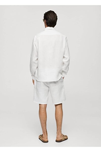 MANGO Man Klasik kesim %100 keten gömlek