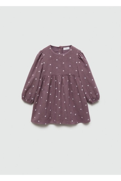 MANGO Baby Çiçek Işlemeli Elbise