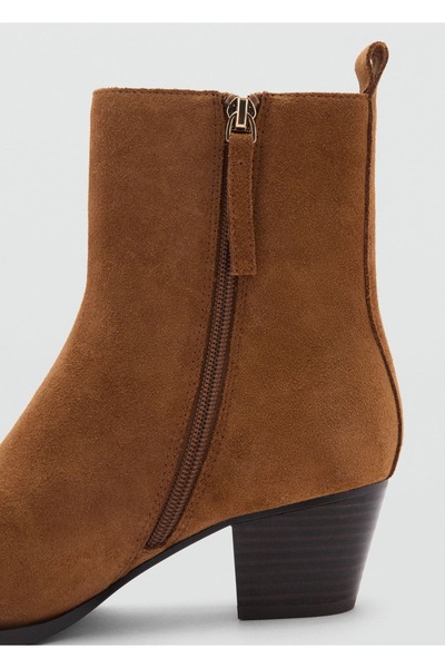 MANGO Woman Topuklu süet yarım bot