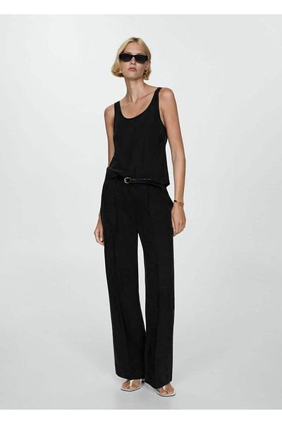 MANGO Woman Cupro Blouse with Straps