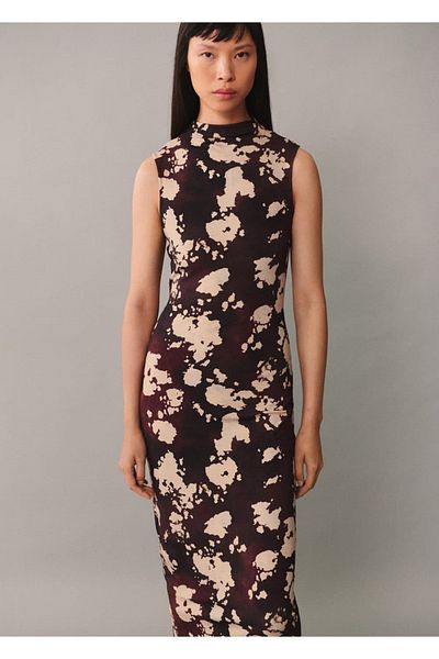 MANGO Woman Rochie midi cu imprimeu