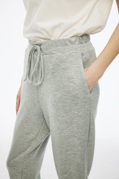 Perspective Hugh Regular Fit - Сірі меланжеві жіночі спортивні штани, довжина до щиколотки