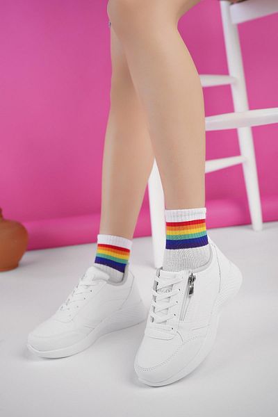 MUGGO Asia Garantat Pantofi de sport pentru femei, ortopedici, zilnic, cu șireturi, cu fermoar lateral