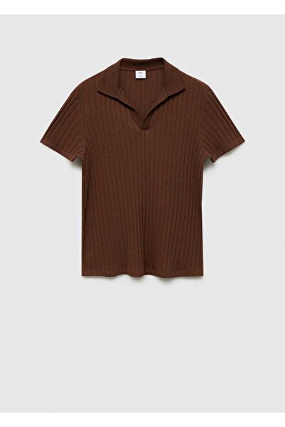 MANGO Man Regular Fit Fitilli Pamuklu Polo Gömlek