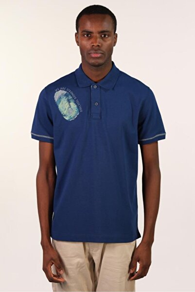 Arma Чоловіча футболка з коміром-поло Indigo Y22374300401