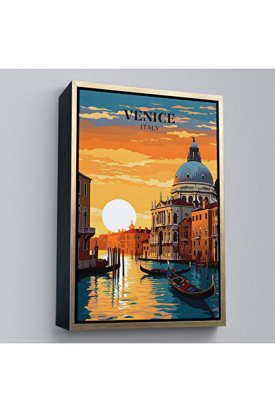 Oxyteez Ελαιογραφία με ξύλινο πλαίσιο Ιταλία Venice Canal-7858