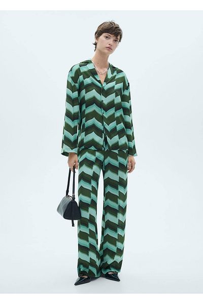 MANGO Woman Pantaloni cu model cu croiala dreapta