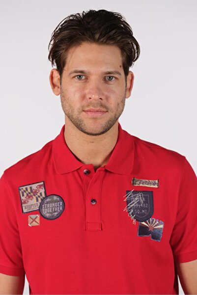 Arma Чоловіча червона футболка з коміром-поло Y22374300501