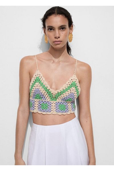 MANGO Woman Crochet Blouse