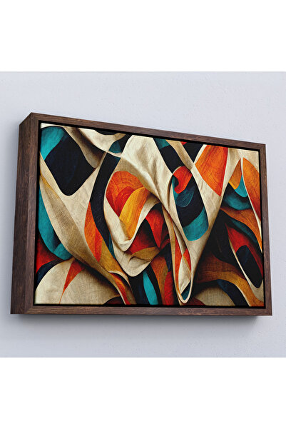 Oxyteez Pictură futuristă modernă abstractă cu cadru din lemn-7219