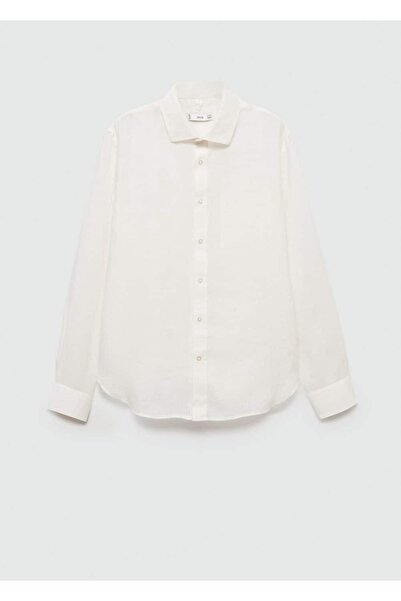 MANGO Man Klasik kesim %100 keten gömlek