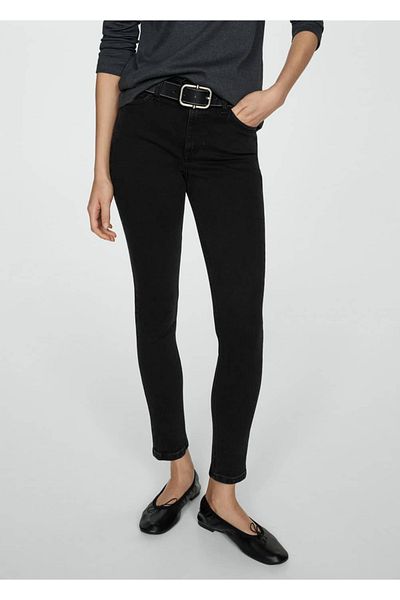 MANGO Woman Mid-Waisted Skinny Jean Trousers