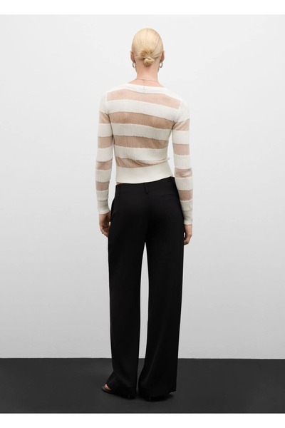 MANGO Woman Cardigan texturat semi-transparent