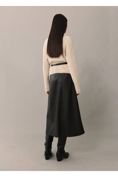 MANGO Woman Lastik Örgü Triko Kazak