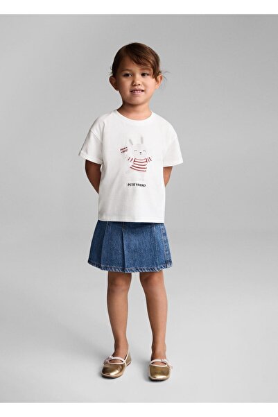 MANGO Baby Βαμβακερό μπλουζάκι με σχέδια