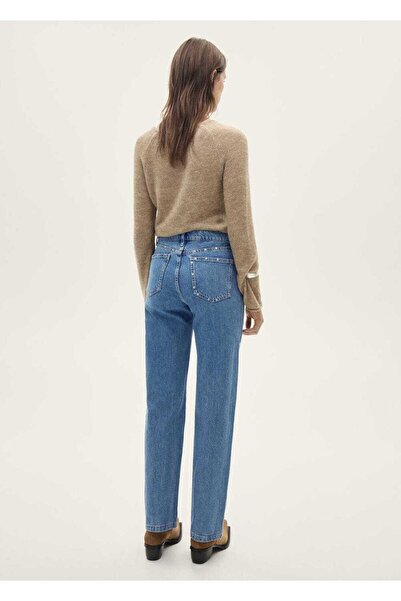 MANGO Woman Zımbalı Düz Kesim Jean