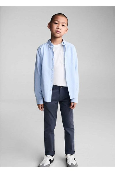MANGO Kids Pantaloni chino din bumbac