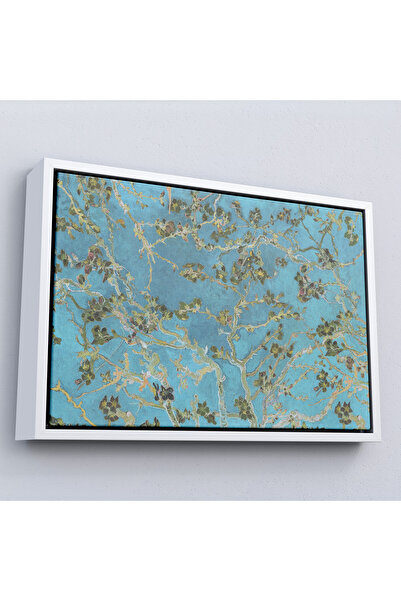 Home Wood Framed Vincent Van Gogh - Blossoming Almond Tree Blue Painting-7177
