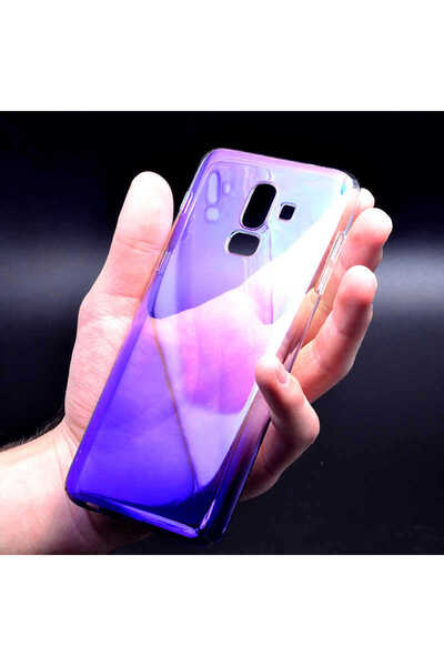 Cepustik Telefon Aksesuarları Galaxy J8 Kılıf Parlak Renk Geçişli Kılıf