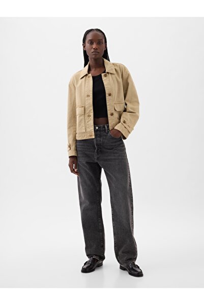 GAP Kadın Bej Relaxed Utility Ceket