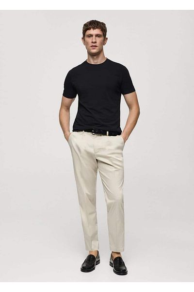 MANGO Man Βαμβακερό Stretch T-Shirt