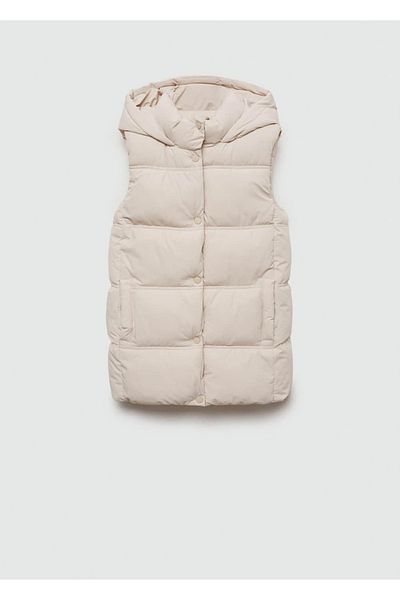 MANGO Kids Hooded quilted vest