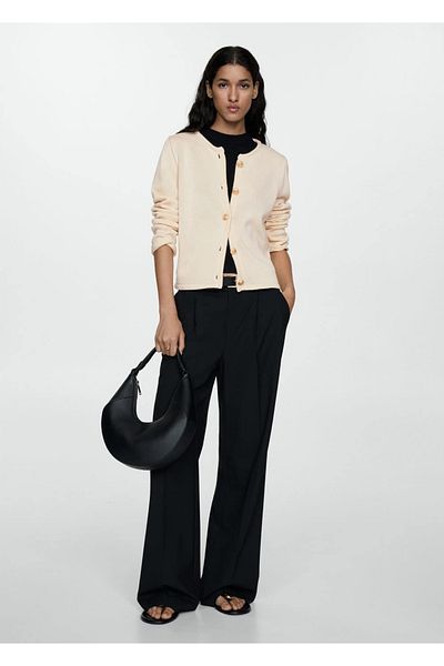 MANGO Woman Jewel Buttoned Knitwear Cardigan
