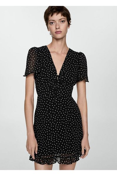 MANGO Woman Patterned Short Dress