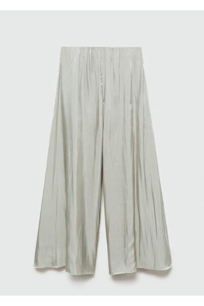 MANGO Woman Dökümlü saten pantolon