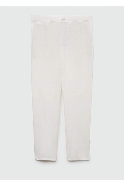 MANGO Man Slim fit %100 keten pantolon