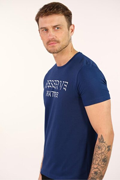 Arma Чоловіча футболка з коміром-стійкою Indigo Y22344451001