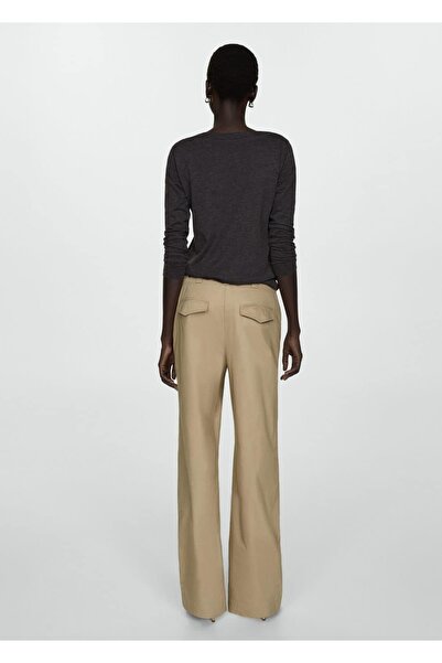 MANGO Woman Μακρυμάνικο μπλουζάκι με λαιμόκοψη