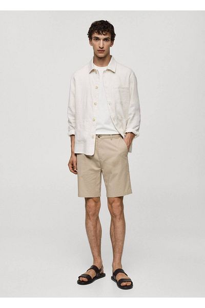 MANGO Man Slim Fit Chino-Bermudashorts aus Baumwolle