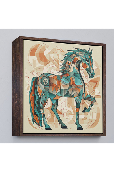 N NOXXO Tablou colorat în stil Picasso cu cadru din lemn-8301