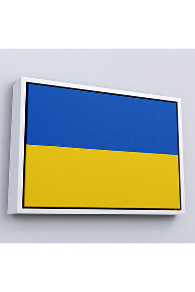 Home Ukraine Flag with Wooden Frame-7269