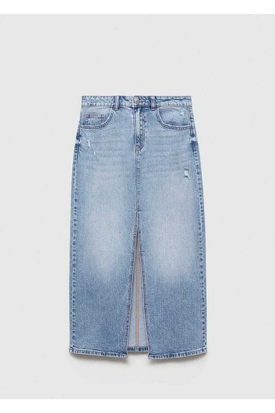 Mango Teen Slit denim skirt