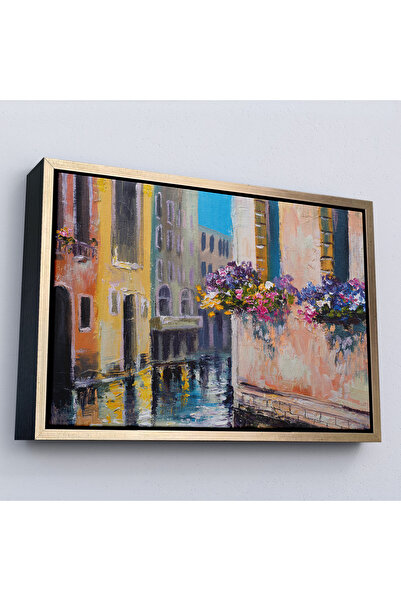 Oxyteez Ξύλινο Πλαίσιο Ιταλία Βενετία Κανάλι Ελαιογραφία-7114