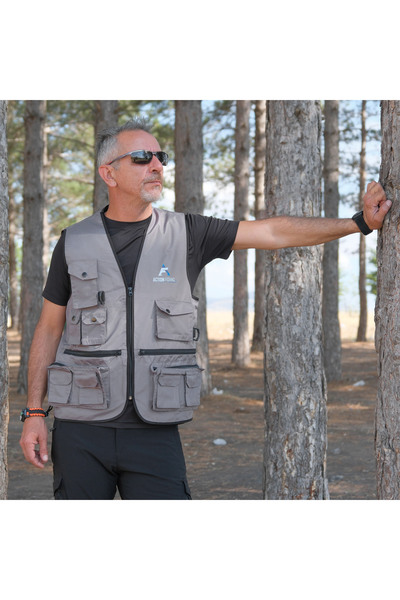 SAVEX Action Multi-Pocket Tactical Hunting Vest Gray