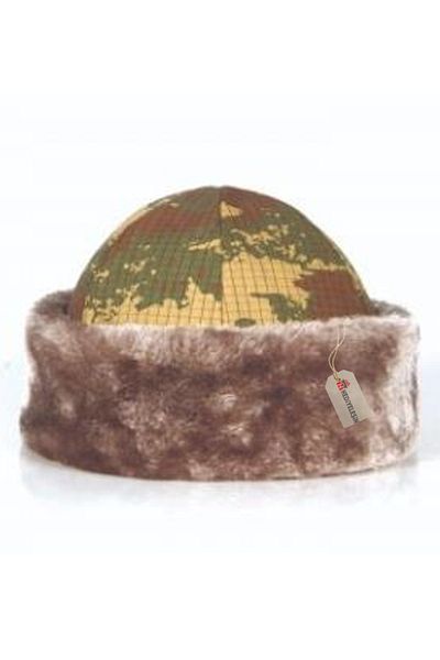 Hediyeleşin Börk, Heart, Traditional Kayi Alpine Hat, Camouflage - 3030