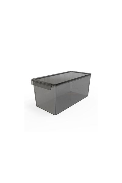 Prima Nova Černý průhledný organizér na kostky s víkem - 165*355*160 mm
