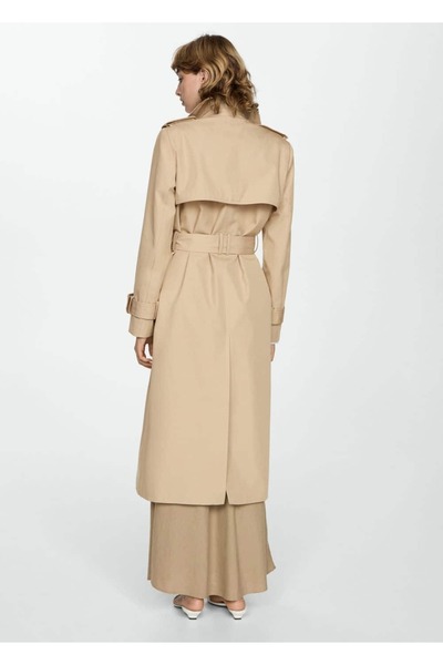 MANGO Woman Kruvaze pamuklu trençkot