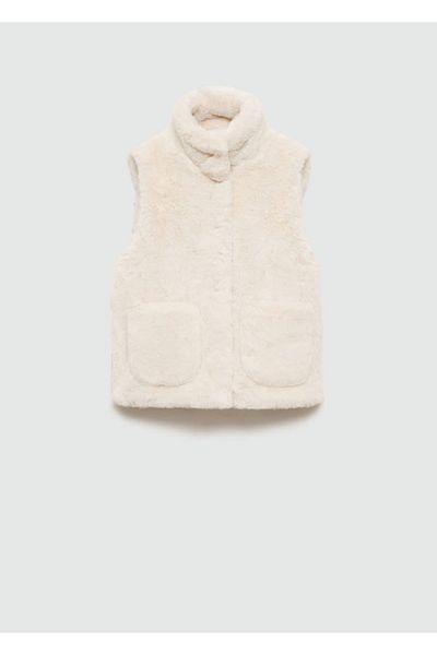 MANGO Kids Faux Fur Pocket Vest
