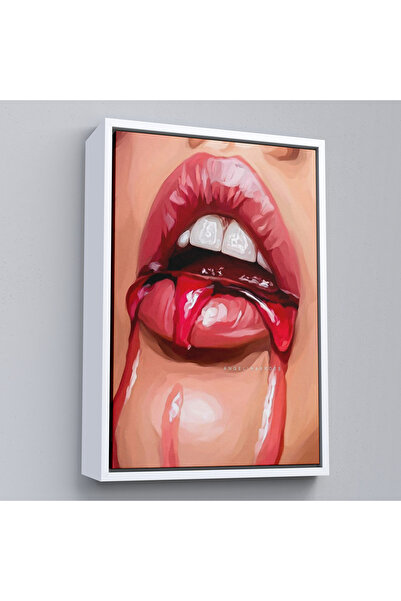 N NOXXO Sexy Lip Table with Wooden Frame-7698