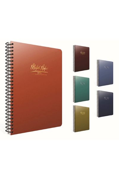 Gıpta GIPTA Metal Notes - Spiral PP Cover, 17x24, 100YP Checked Notebook