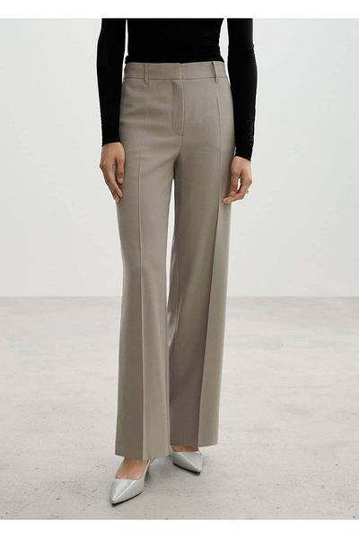 MANGO Woman Wideleg pants with pens